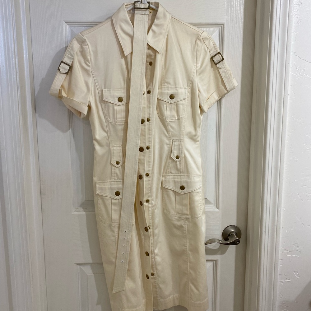 Calvin Klein White/Cream Trench Coat